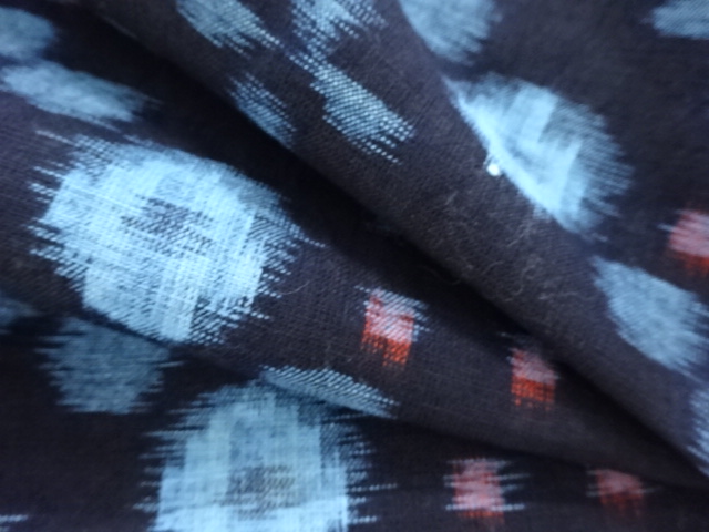  アンティーク　木綿本場久留米絣　抽象模様着物